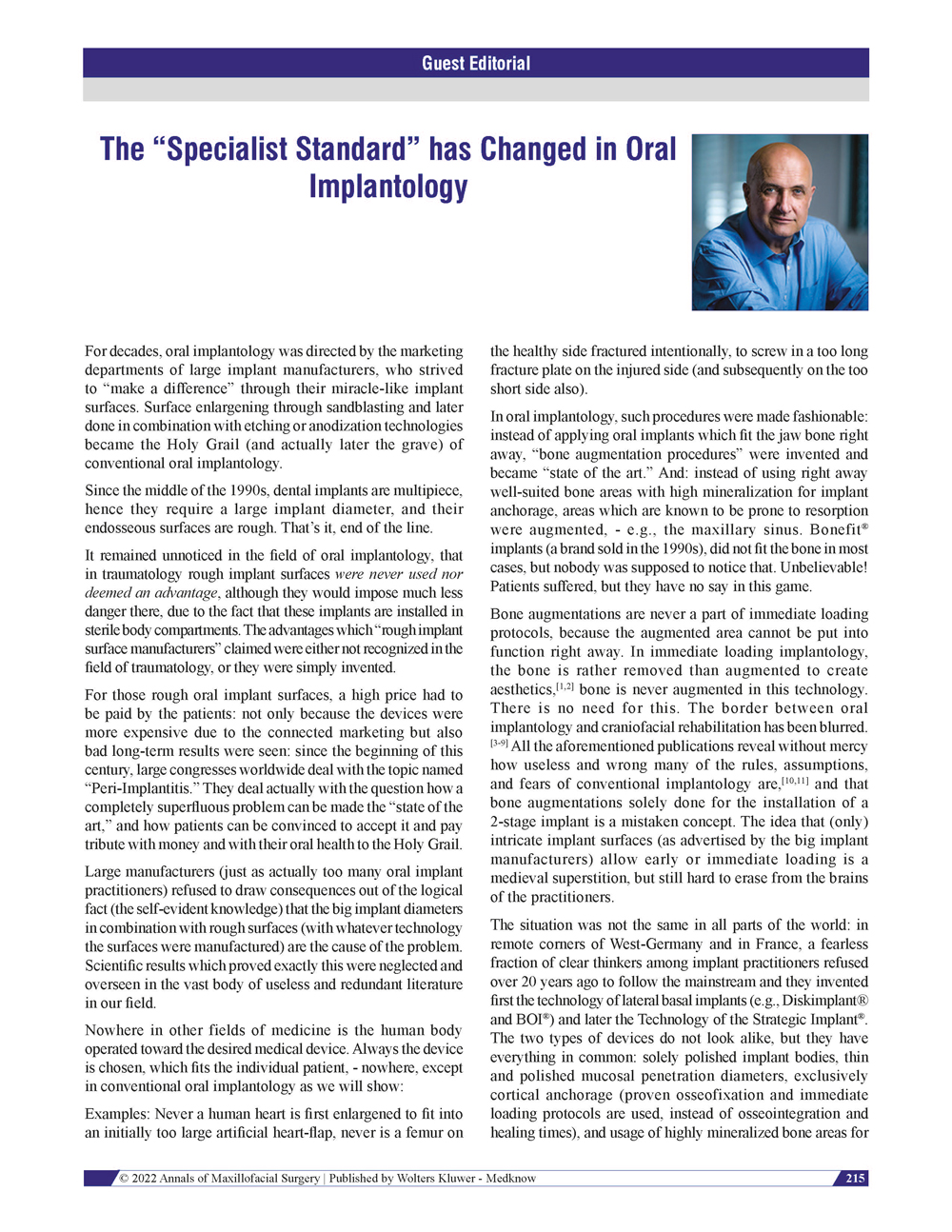 Preview Annals of Maxillofacial Surgery Vol. 11 Issue 2 - July-December 2021